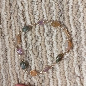 Vintage Stone Wire Bracelet
